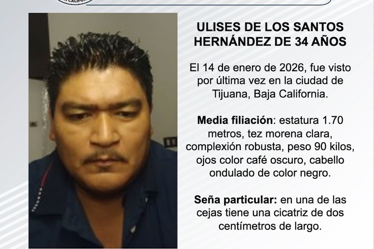 Se busca a Ulises de los Santos Hernández de 34 años de edad