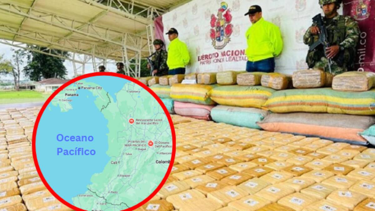 Autoridades de Colombia incautan más de 1.8 toneladas de cocaína y tres toneladas de marihuana en operaciones en el Pacífico