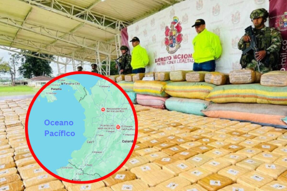 Autoridades de Colombia incautan más de 1.8 toneladas de cocaína y tres toneladas de marihuana en operaciones en el Pacífico