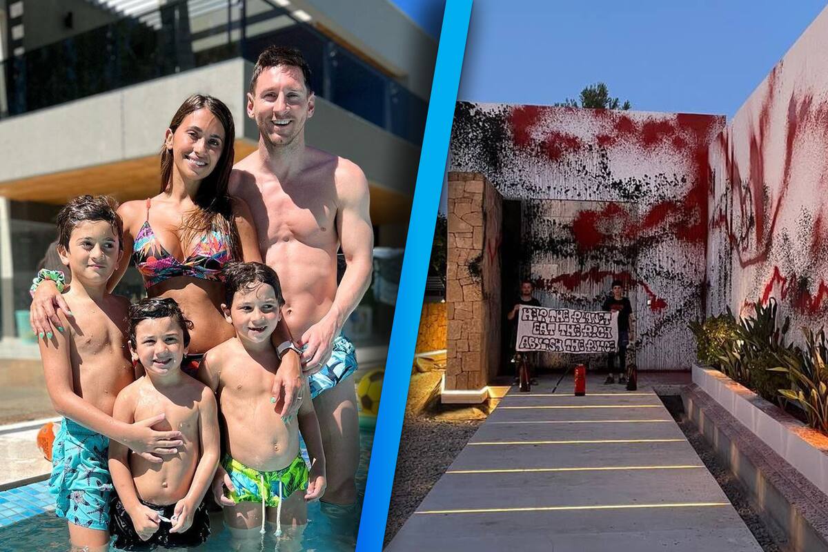 Vandalizan la mansión “ilegal” de Lionel Messi