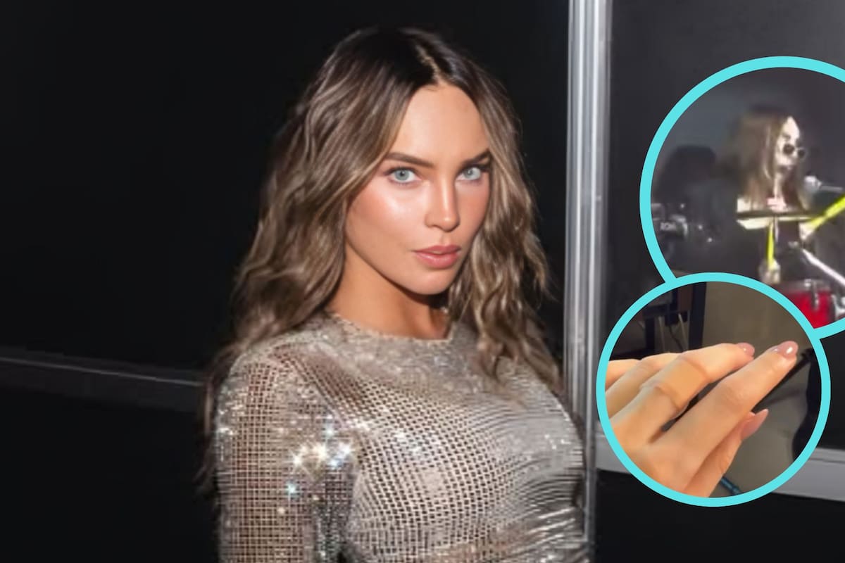 Belinda sufre accidente en pleno concierto y se lesiona la mano mientras tocaba la batería
