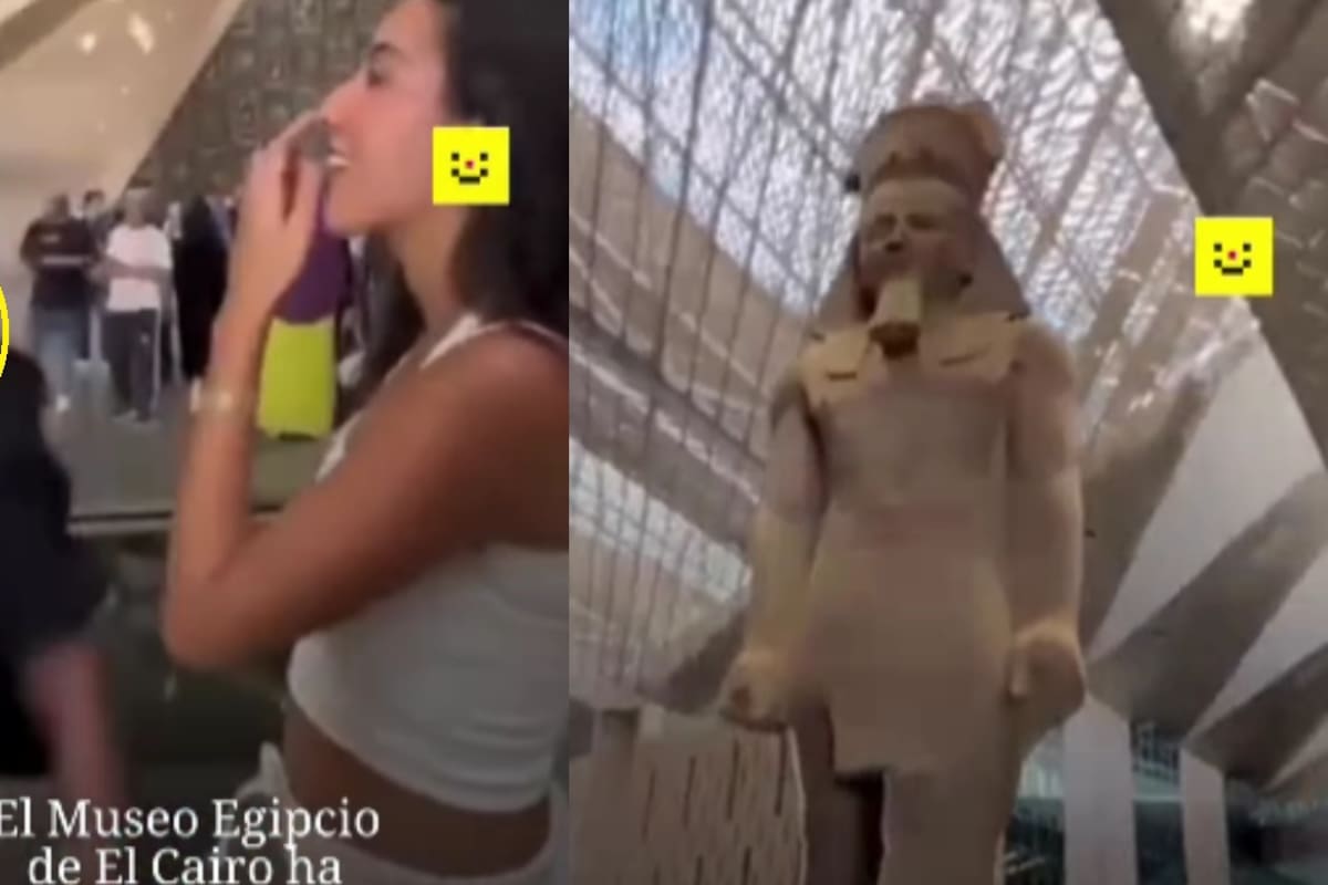 Museo Egipcio en El Cairo capta caídas de sus visitantes tras pisar un charco que parece ser parte del piso