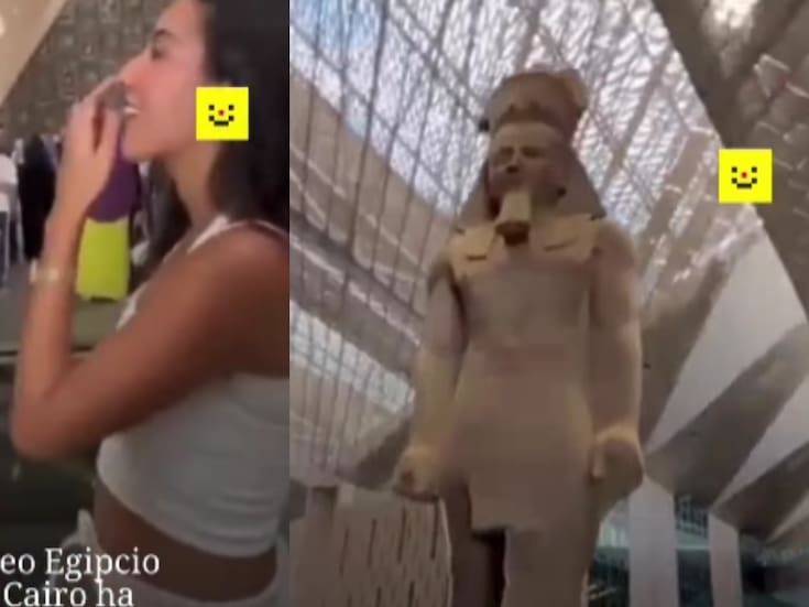 Museo Egipcio en El Cairo capta caídas de sus visitantes tras pisar un charco que parece ser parte del piso