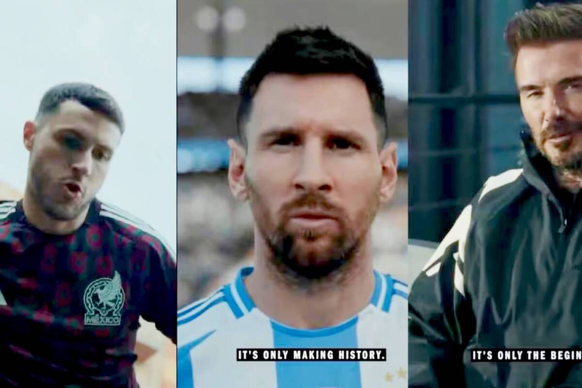 Santi Giménez aparece en comercial junto a Messi, Beckham y Bellingnham
