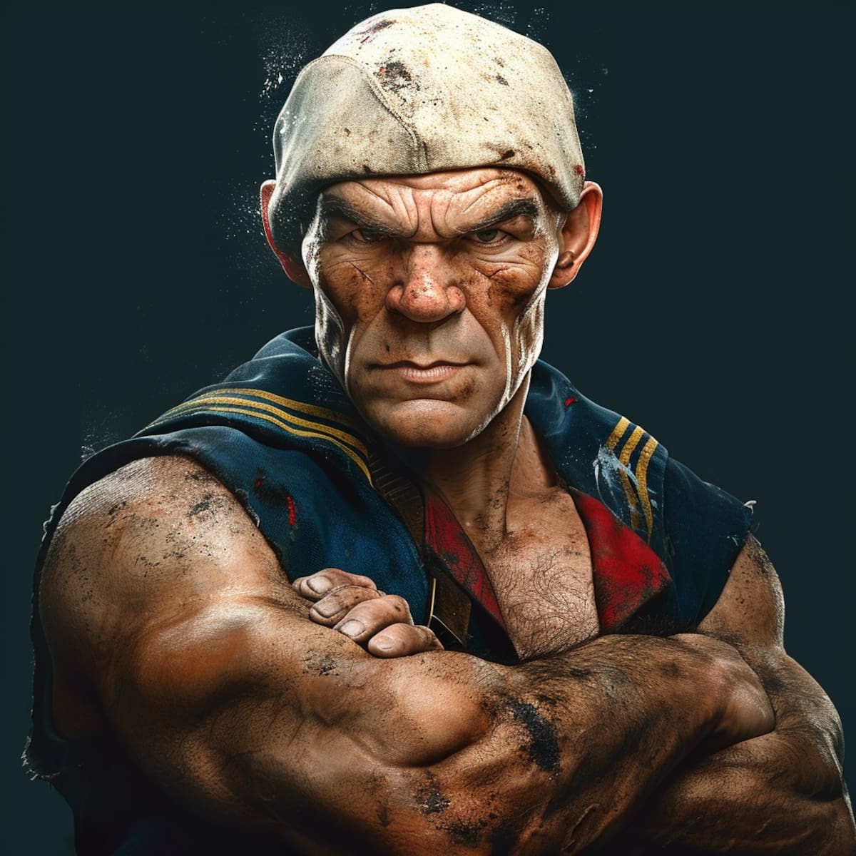 Así se vería Popeye el marino en la vida real según la Inteligencia Artificial de Midjourney