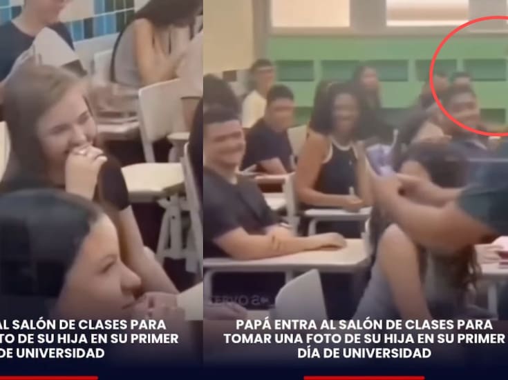 “Entró al aula para tomarle una fotografía en su primer día de clases”: padre entra hasta el salón de su hija y la avergüenza de la forma más bonita