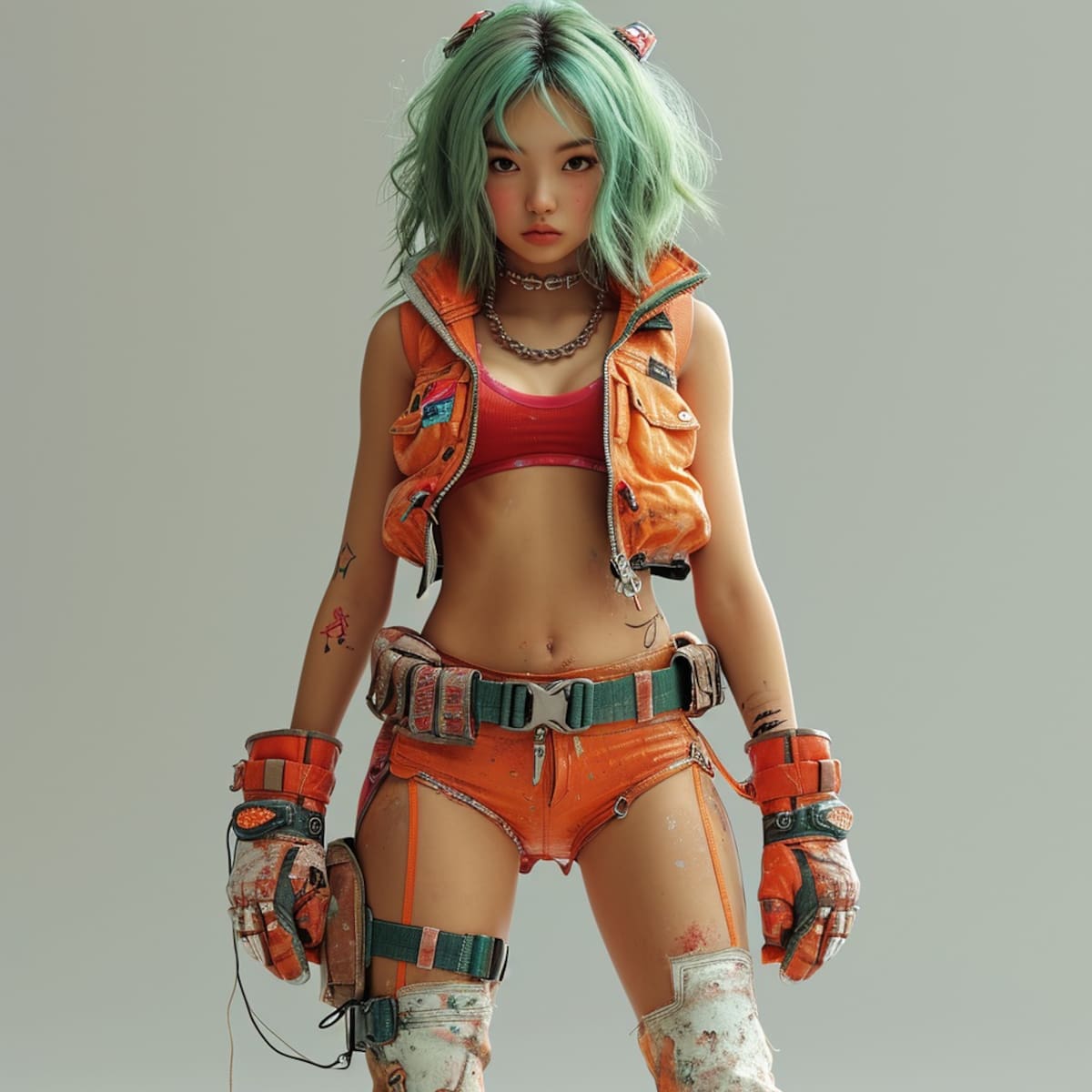 La visión de la IA transforma a Bulma en una figura deslumbrante, destacando su papel como científica y co-protagonista en la serie.