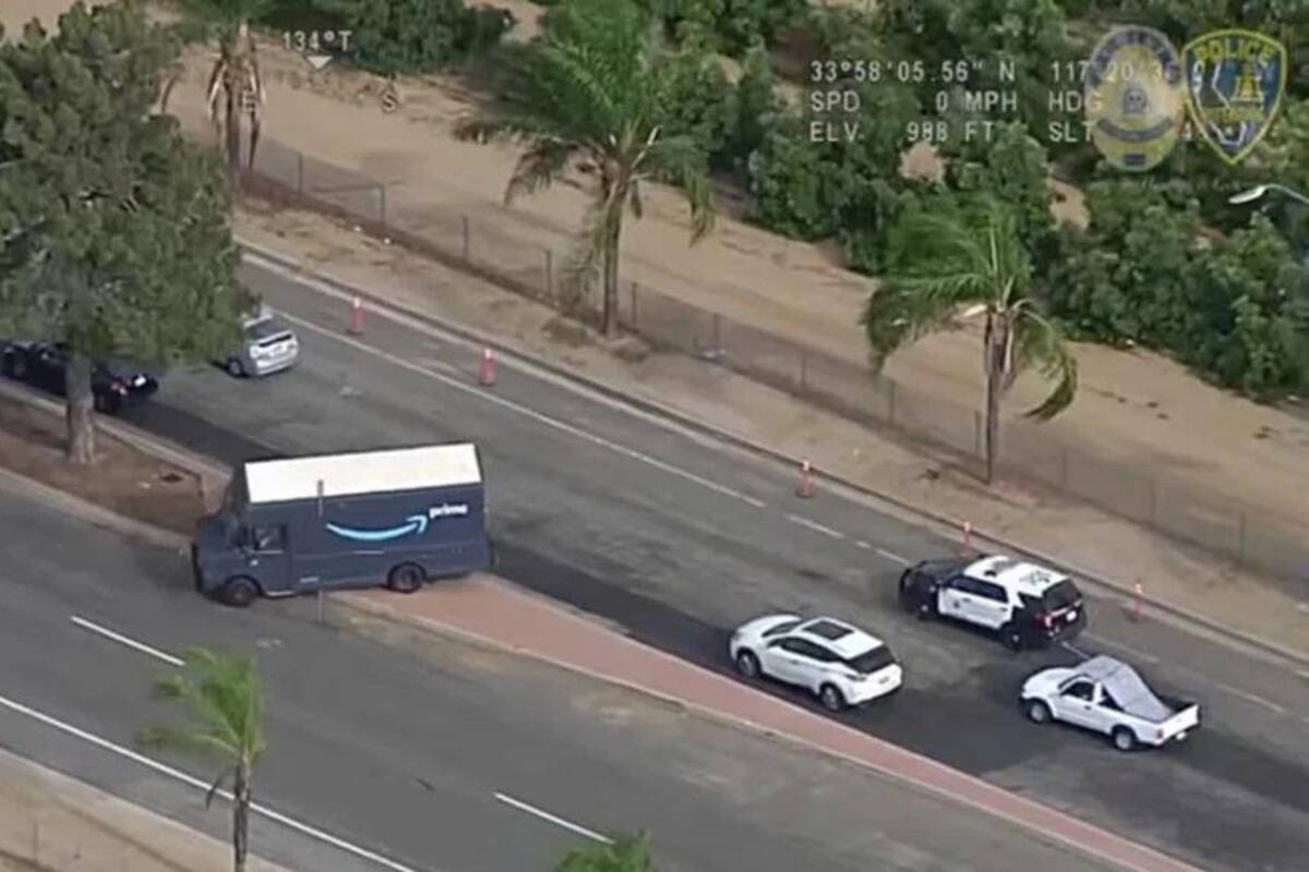 Detienen a hombre que allanó y robó camioneta de Amazon en California; enfrenta cargo de intento de asesinato