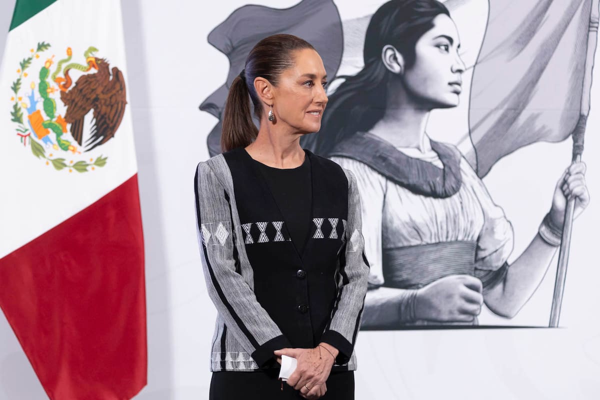 Cuauhtémoc, Ciudad de México. 13 de mayo 2025. La presidenta constitucional de los Estados Unidos Mexicanos, la Doctora Claudia Sheinbaum Pardo en conferencia de prensa matutina en el salón de la Tesorería de Palacio Nacional. | Foto: Juan Carlos Buenrostro/Presidencia