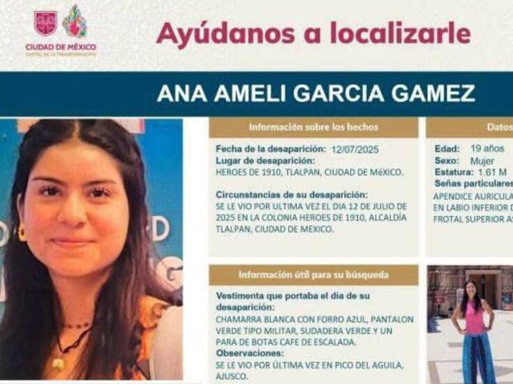 Marcharán por senderista Ana Amelí, tras una semana desaparecida en el Ajusco en CDMX