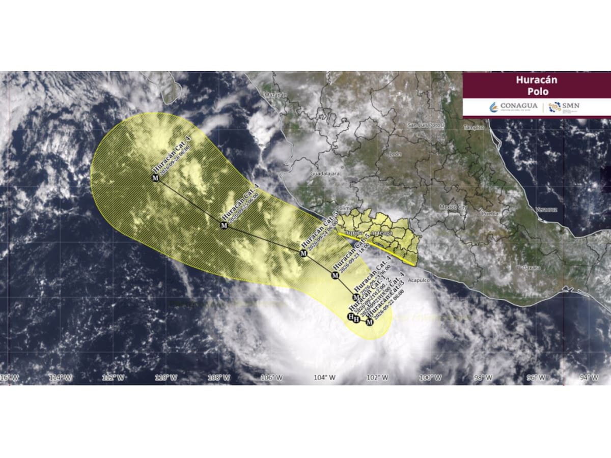 Huracán Polo alcanza categoría 1 frente a las costas de México y podría intensificarse rápidamente: estos son los estados que tendrán lluvias, oleaje elevado y riesgo de inundaciones