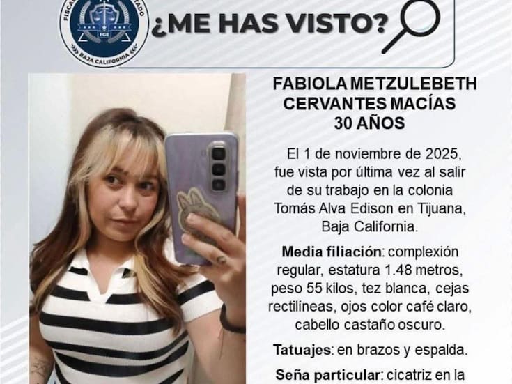 Exigen aparezca con vida Fabiola Cervantes Macías