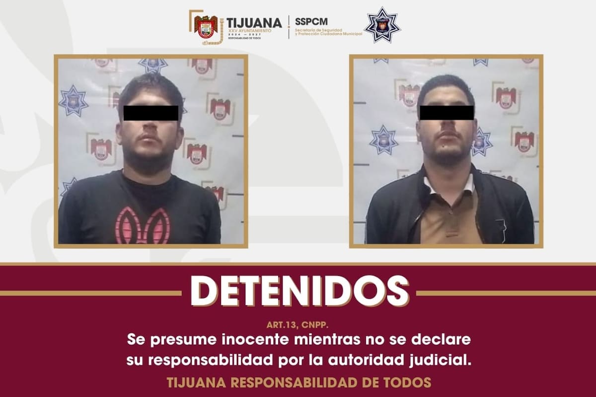 Policiaca Tijuana: Detienen a dos armados