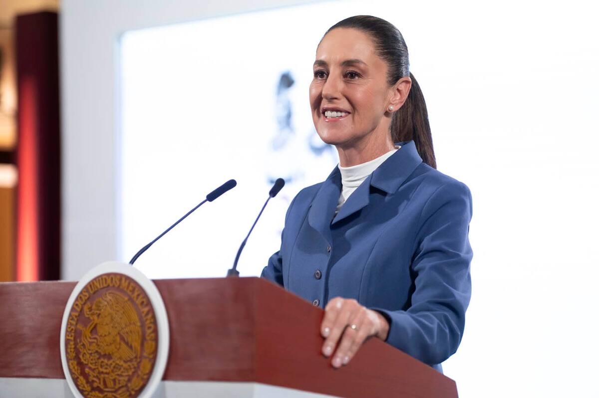 La presidenta Claudia Sheinbaum Pardo en su "Conferencia del Pueblo"| Crédito: Presidencia