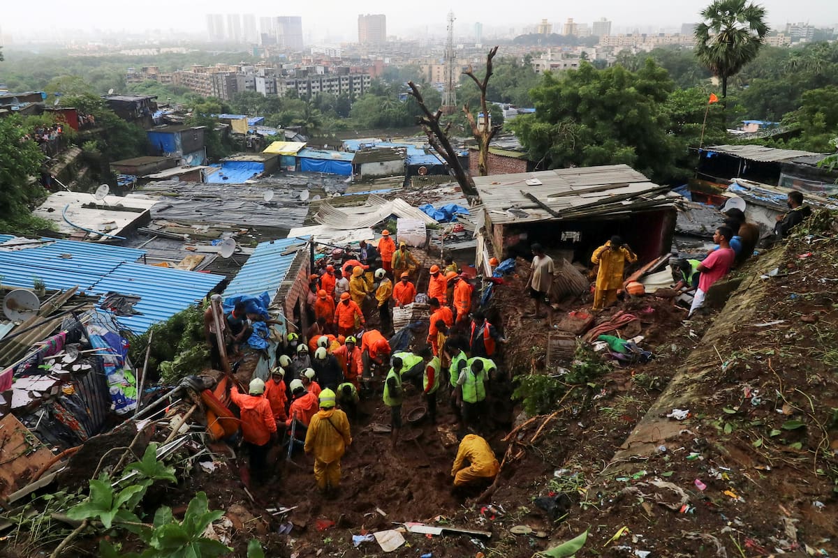 Gobierno de la India reporta 112 muertes tras inundaciones provocadas por fuertes lluvias