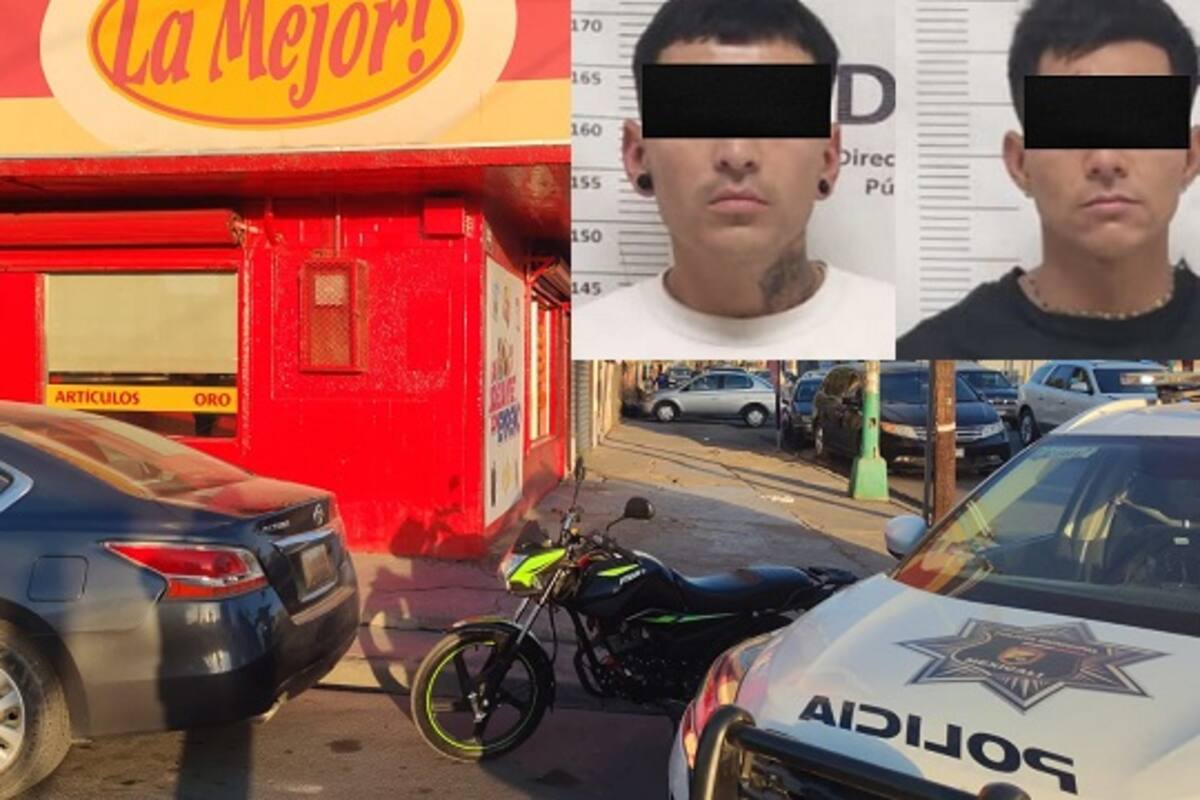 Policía frustra asalto a casa de empeño y arresta a dos hombres