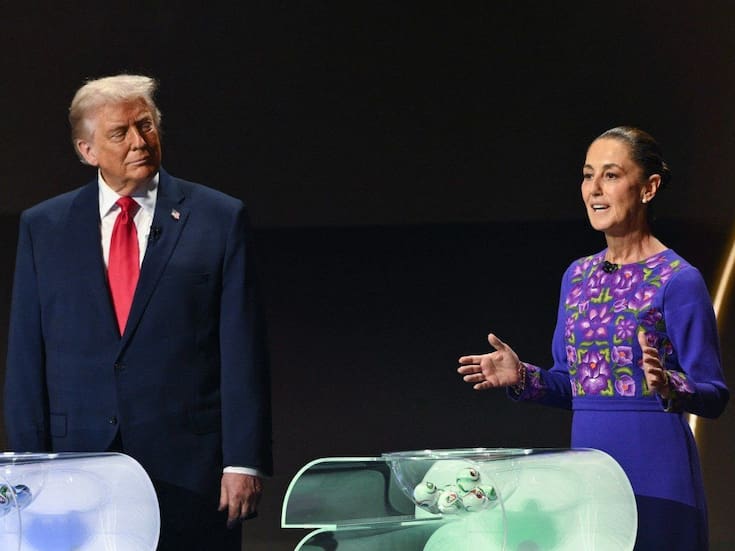 VIDEO: Reportera de Salinas Pliego entrevista a Donald Trump en el Sorteo del Mundial 2026 y él elogia a Sheinbaum: “Ella está realizando un trabajo excelente”