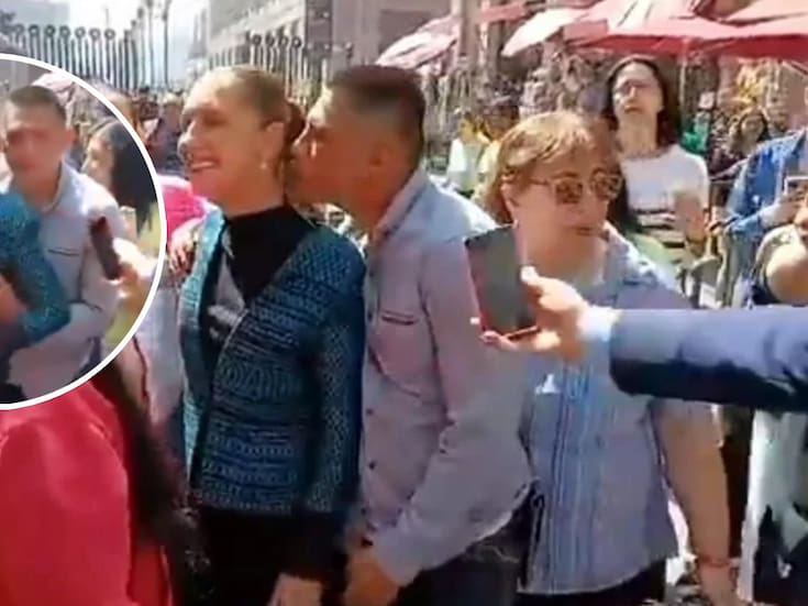 Claudia Sheinbaum sufre toqueteos por parte de un hombre mientras caminaba en el Centro Histórico de la CDMX; seguridad interviene en el hostigamiento luego de que ella logró zafarse