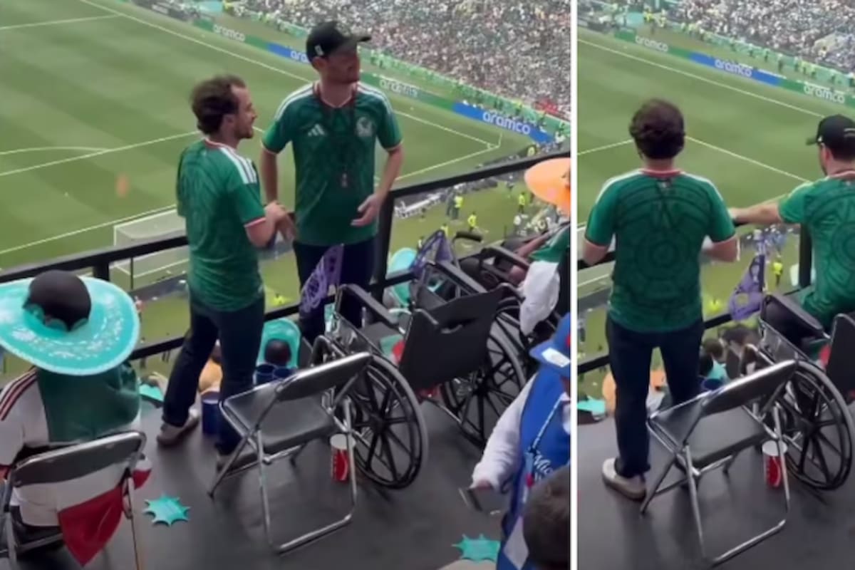 “Milagro, ya camina” ; asistente en el partido inaugural del Mundial se levanta de su silla de ruedas