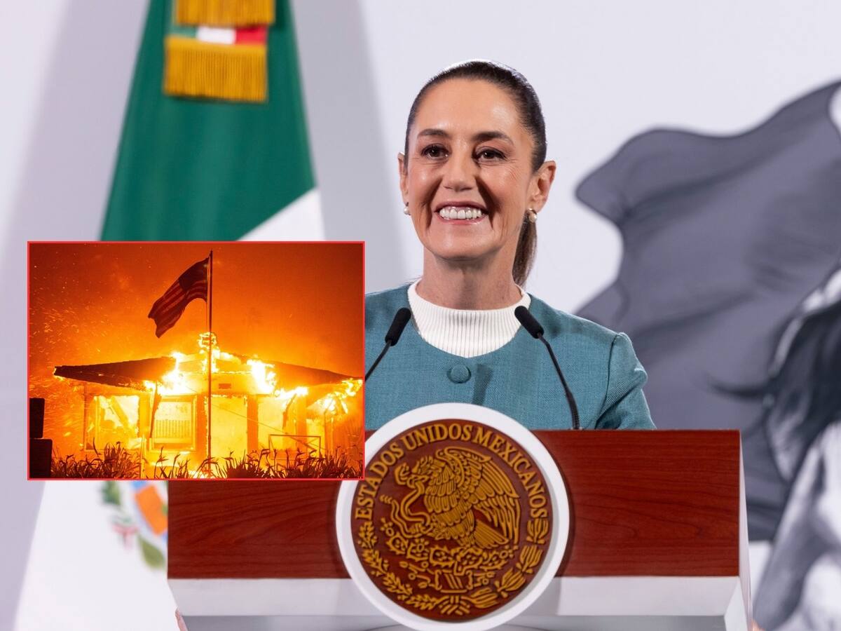 Claudia Sheinbaum dijo que la mano de obra mexicana podría ayudar a reconstruir Los Ángeles, California, tras incendios. | Crédito: Presidencia/AP