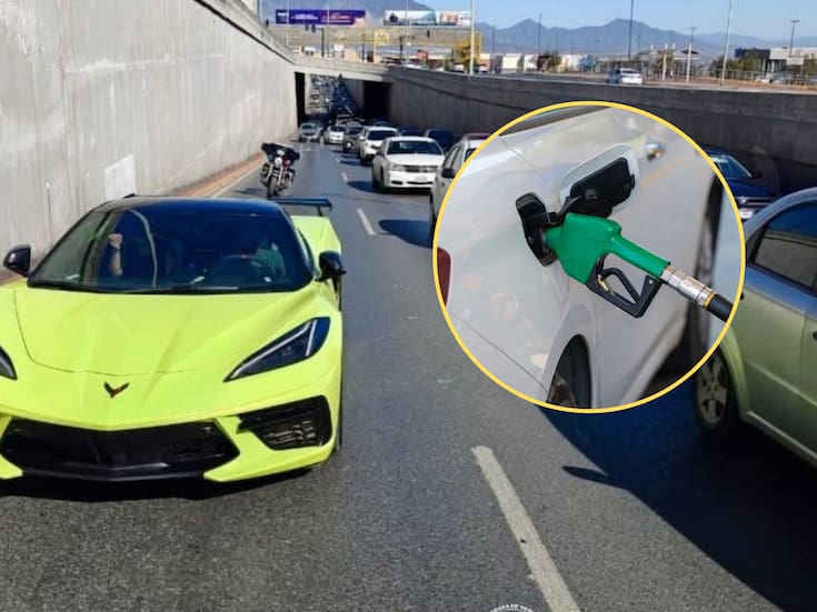 Auto de lujo valuado en 3 millones de pesos se queda sin gasolina en Monterrey y desata burlas