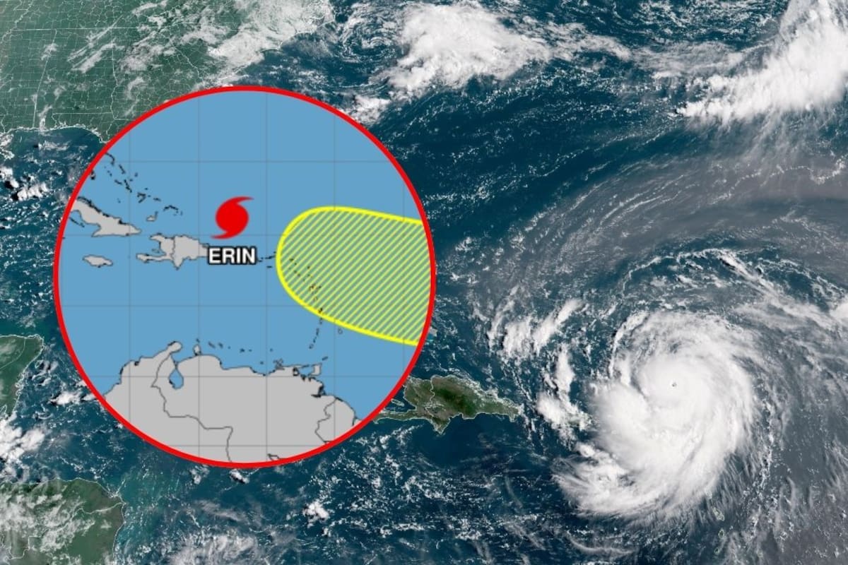 Huracán Erin pasó de categoría 1 a 5 en solo 24 horas y ahora se mantiene como categoría 3 en el Atlántico; sigue siendo un ciclón poderoso con trayectorias de riesgo