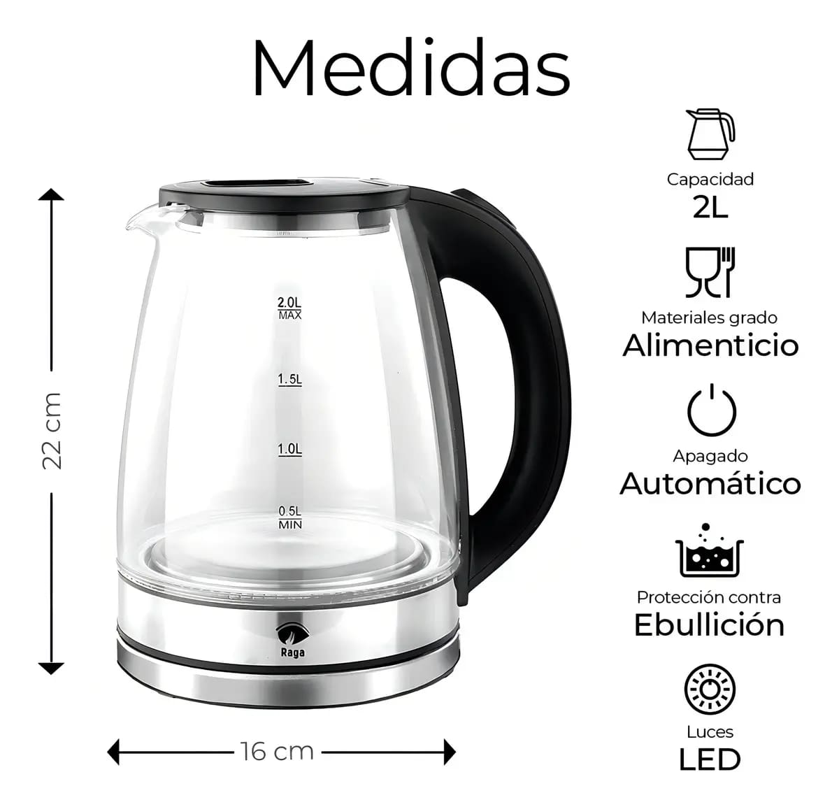 Tetera Eléctrica Con Jarra De Vidrio | Mercado Libre