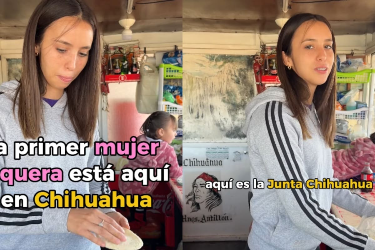 “La primera mujer taquera”: joven chihuahuense conquista las redes con su negocio de tacos