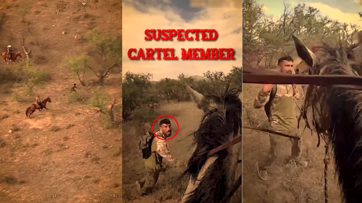 ¡A caballo! Patrulla Fronteriza persiguió y capturó a un presunto miembro del Cártel de Sinaloa y comparten video