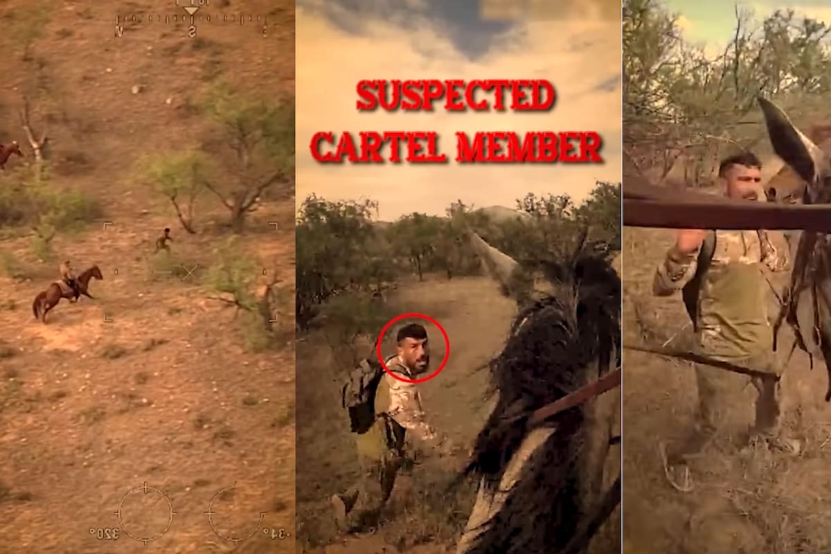 ¡A caballo! Patrulla Fronteriza persiguió y capturó a un presunto miembro del Cártel de Sinaloa y comparten video