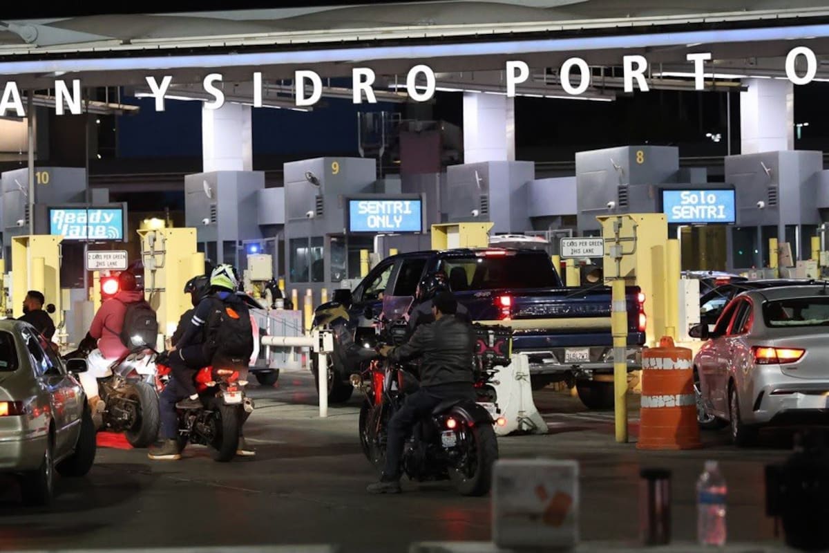 Habilitan acceso exclusivo para motocicletas en la garita de San Ysidro
