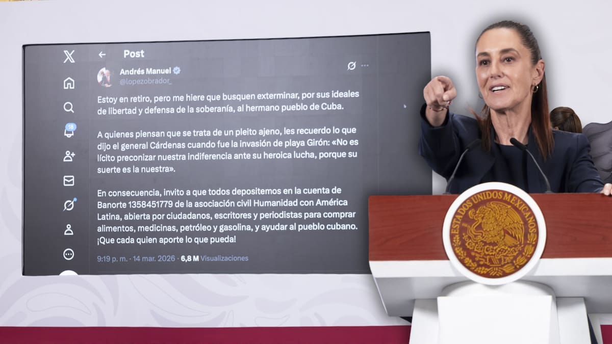 Sheinbaum defiende cuenta para donar a Cuba tras llamado de AMLO, asegura que es legal y fiscalizada y abre la puerta a aportar dinero personalmente