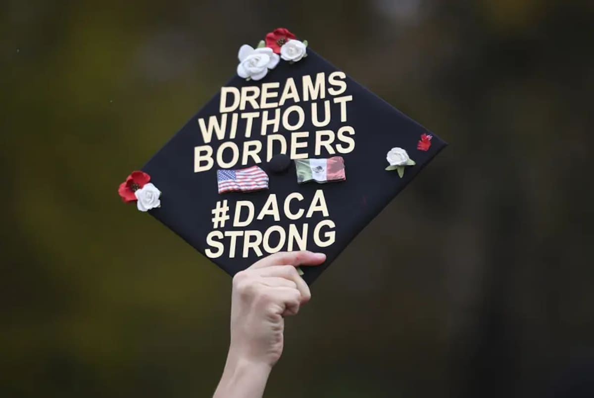 Supporters of the Deferred Action for Childhood Arrivals program gathered in Washington, D.C., in 2019 as the U.S. Supreme Court heard arguments on whether the 2017 Trump administration decision to end DACA was lawful. Credit: USA Today Network via REUTERS
