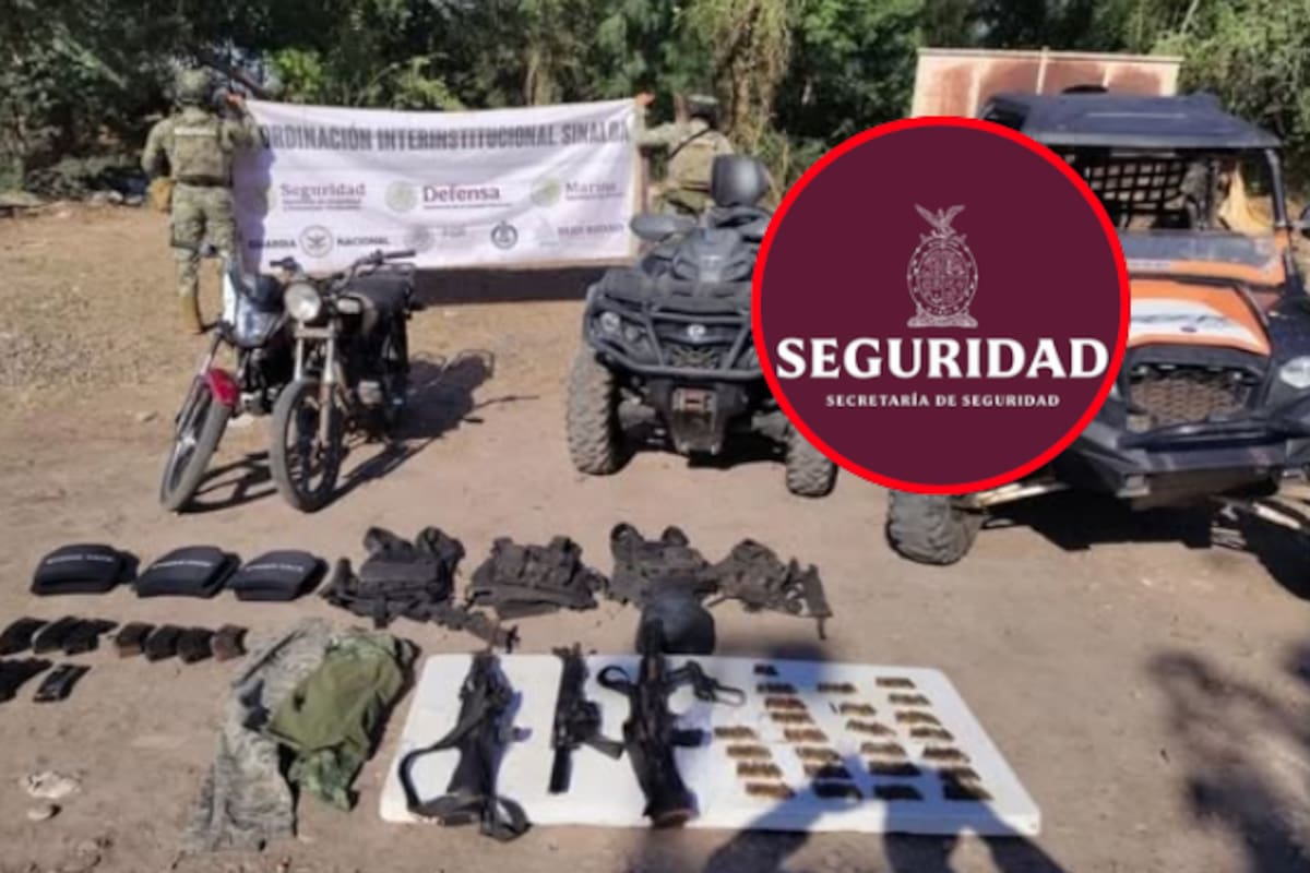 Aseguran vehículos, armas y equipo táctico en operativo interinstitucional en Navolato