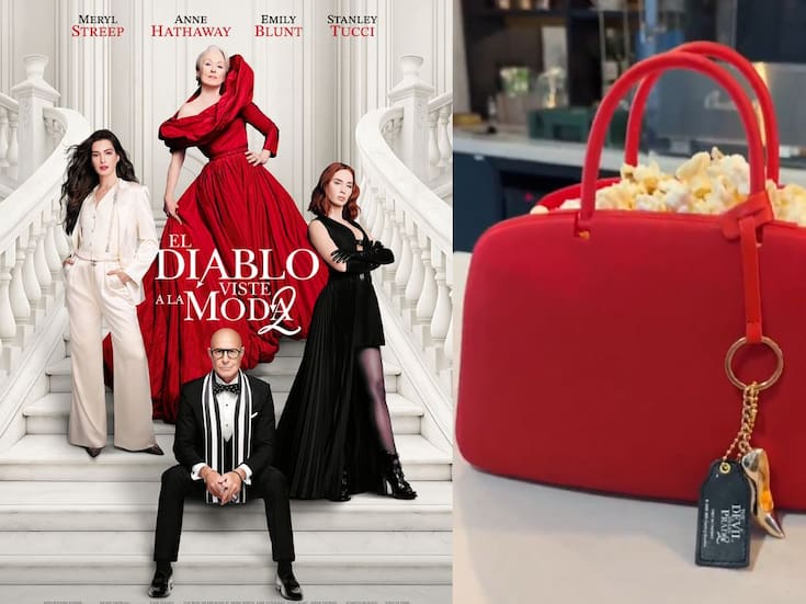 Cadena de cines estadounidense lanza palomera con forma de bolso rojo inspirada en “El diablo viste a la moda 2” y apunta a convertirse en uno de los souvenirs más buscados
