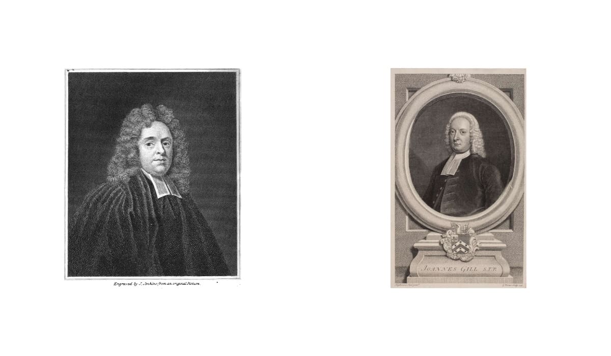 Imágenes tomadas de Wikipedia: Matthew Henry y John Gill.