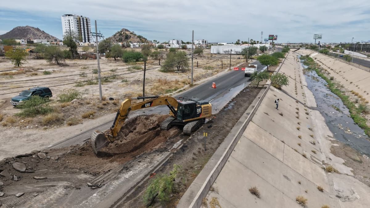 La rehabilitación del colector sanitario en Paseo Río Sonora se extenderá por 25 días y mantendrá cambios en la circulación de la zona. FOTO: JULIÁN ORTEGA