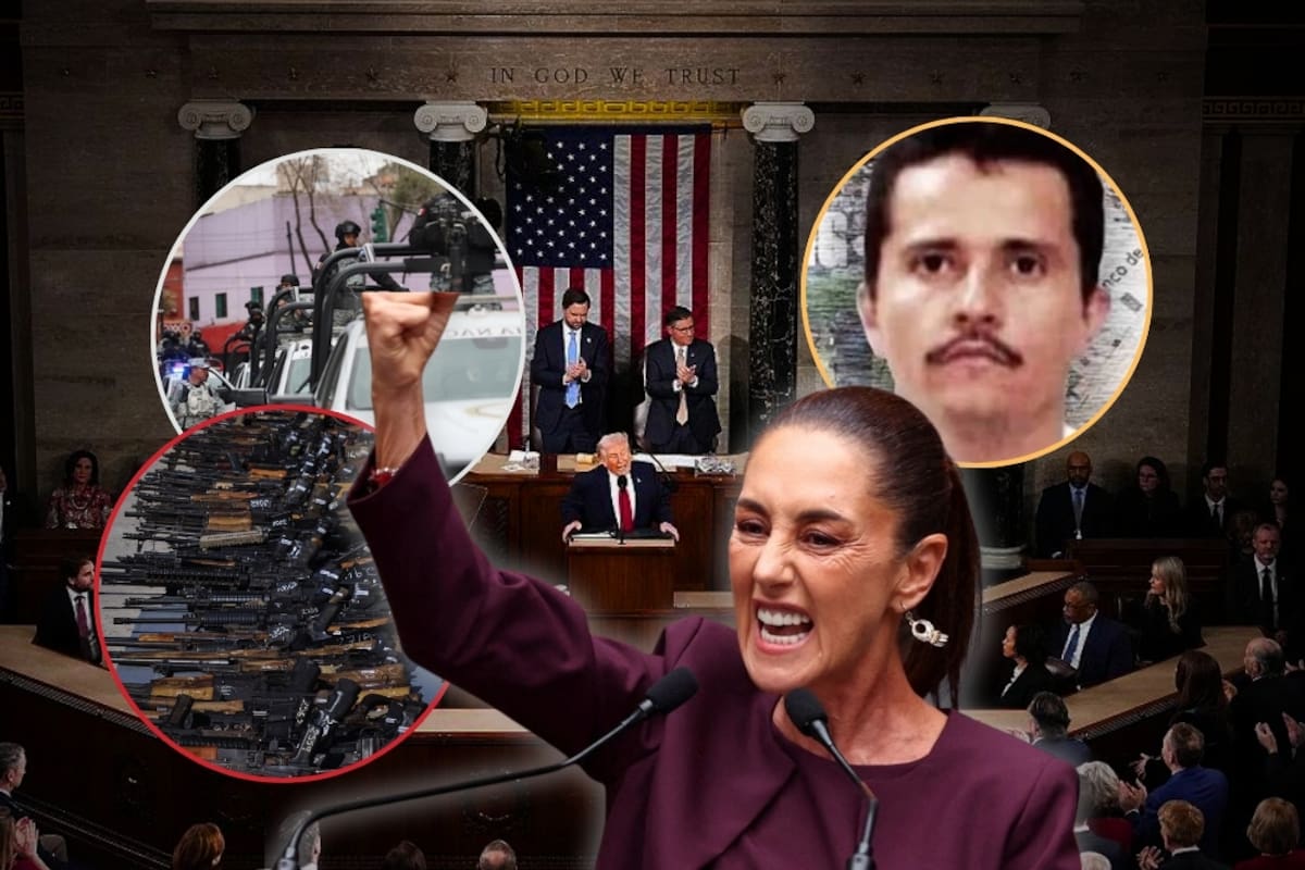 Mientras Donald Trump se adjudicó la caída de “El Mencho” y aseguró que el flujo de fentanilo hacia EEUU bajó un 56 %, la Sedena confirmó que el 80 % de las 23 mil armas aseguradas al CJNG son de origen estadounidense y no se han reportado avances concretos para frenar su tráfico ilegal hacia México