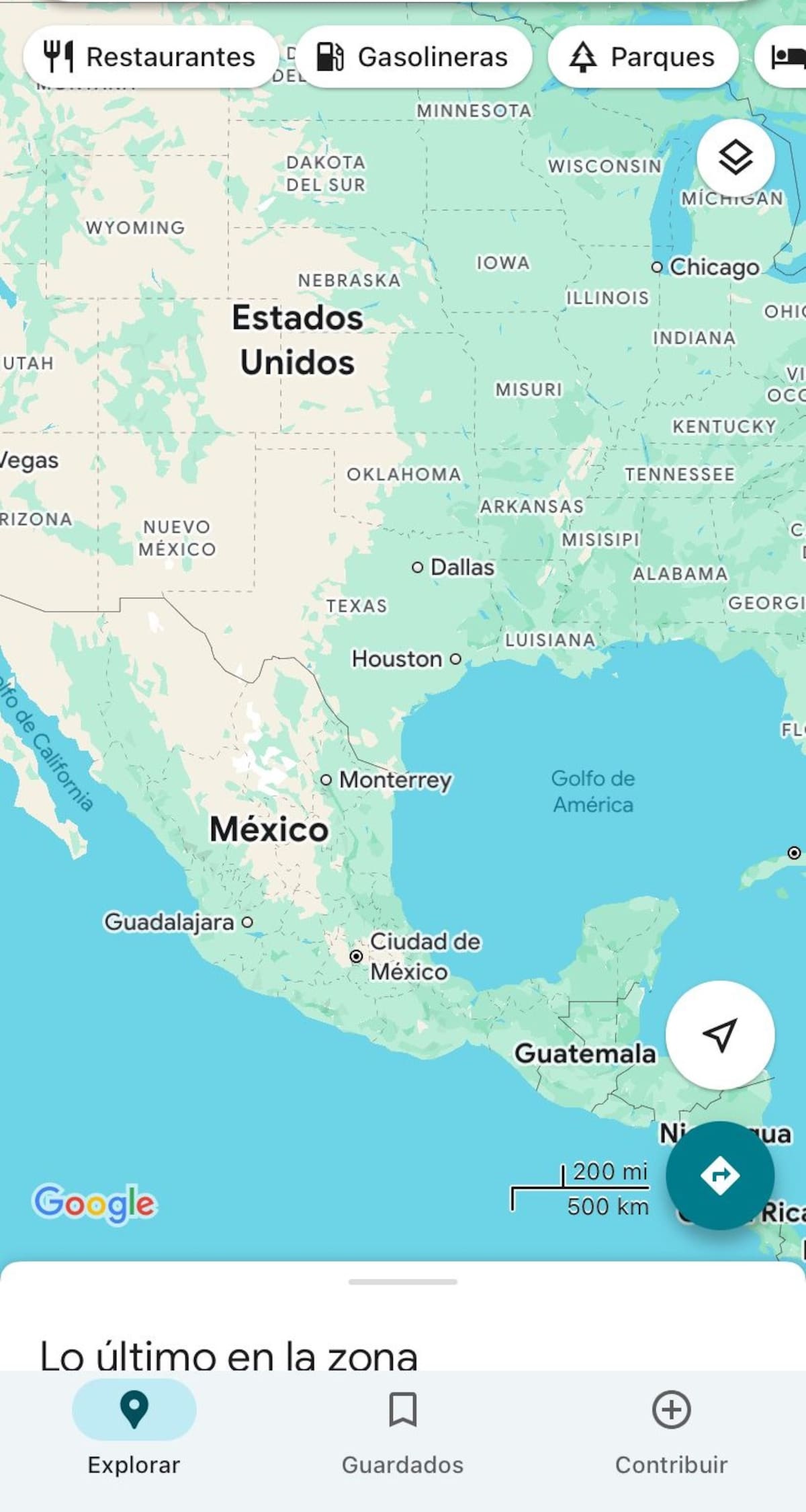 Google Maps cambia el nombre de "Golfo de México" por "Golfo de América" en Estados Unidos. / Imagen por Fátima Munguía.