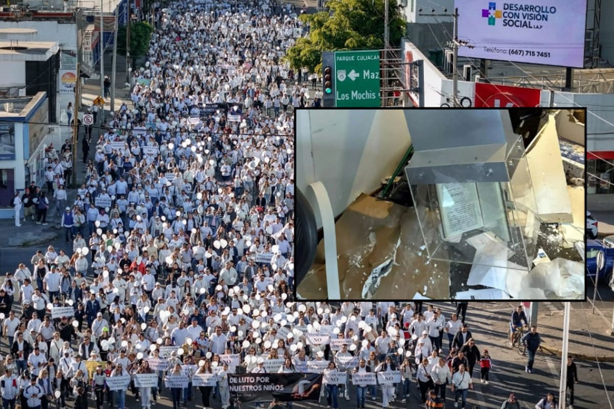 Manifestantes destrozan oficinas de gobierno en Sinaloa y acusan a Rocha de ‘¡Narcogobernador!’
