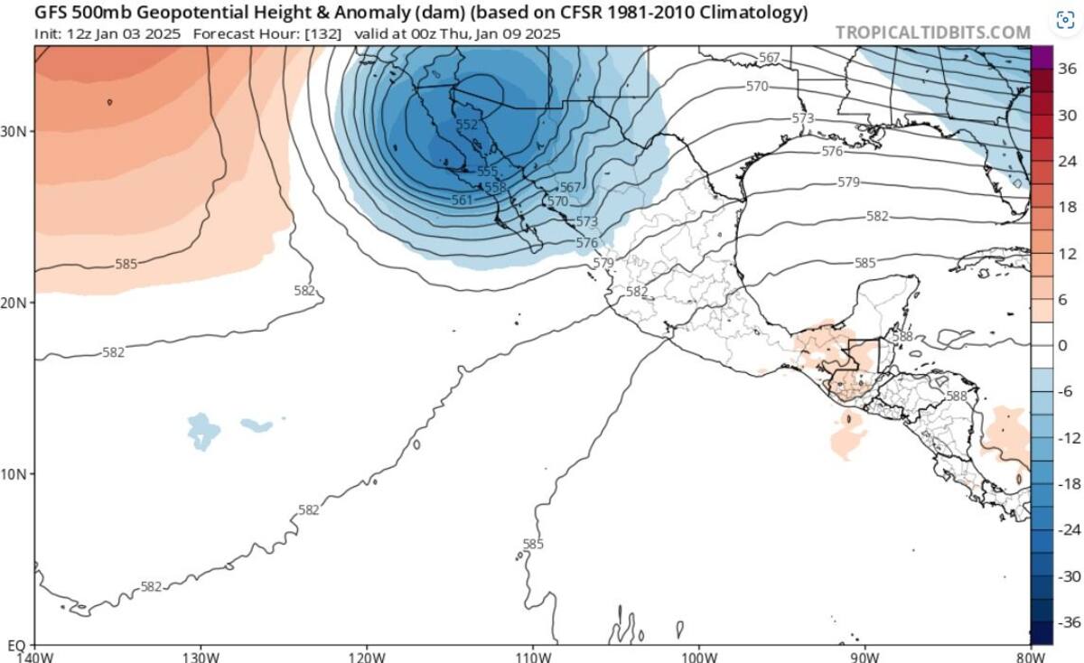 Aviso meteorológico: la segunda tormenta invernal llegará del 7 al 9 de enero a Sonora.