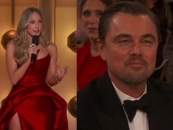 Nikki Glaser se burla de Leonardo DiCaprio en los Golden Globes 2026: “Antes de que tu novia cumpliera 30 años” (VIDEO)
