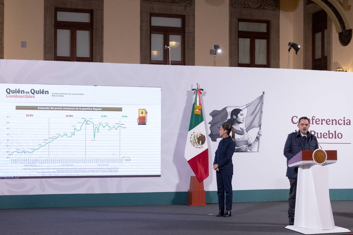 El precio de la gasolina disminuyó en términos reales: Sheinbaum