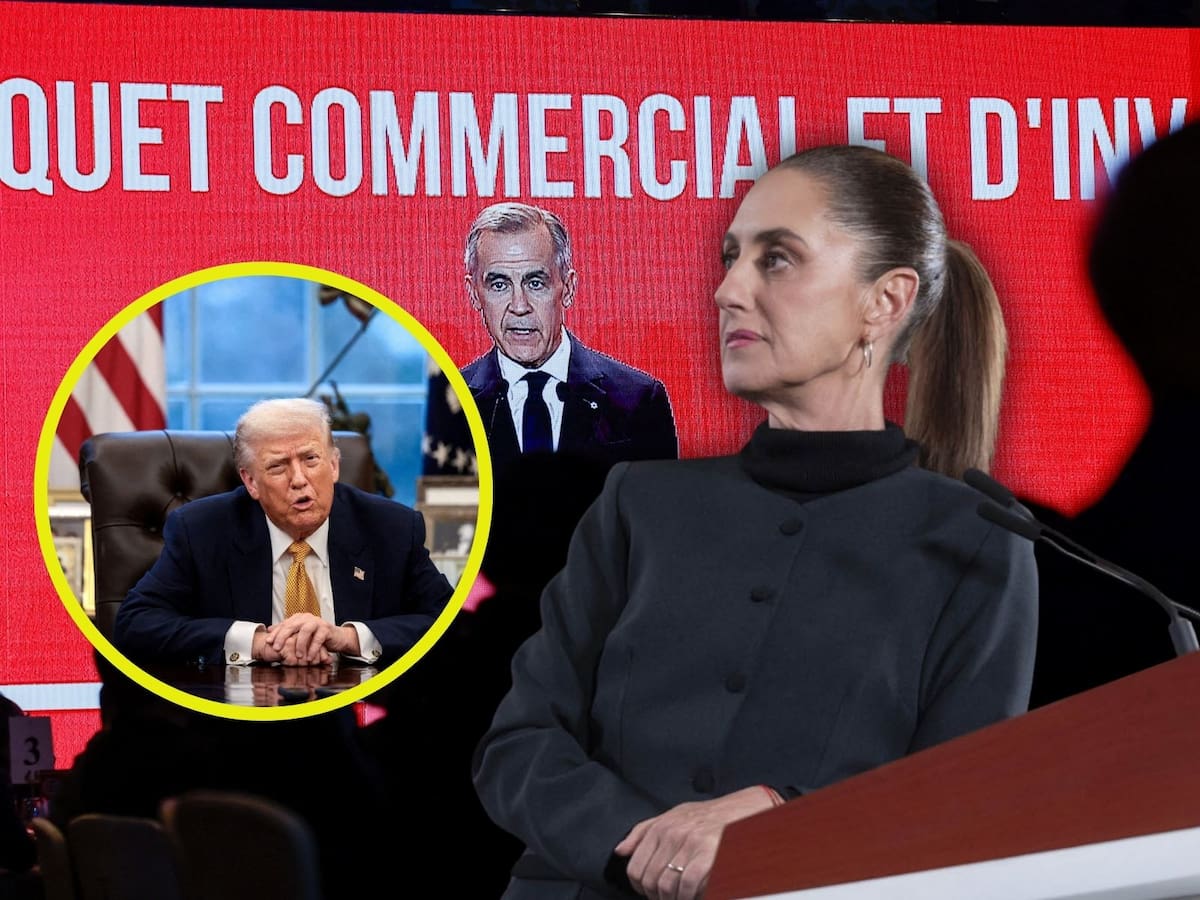 Del aplauso de Sheinbaum al ataque de Trump: Mark Carney sacude Davos al declarar roto el viejo orden mundial y provoca respuesta del presidente estadounidense: “Canadá vive gracias a Estados Unidos”. | Crédito: REUTERS/Presidencia