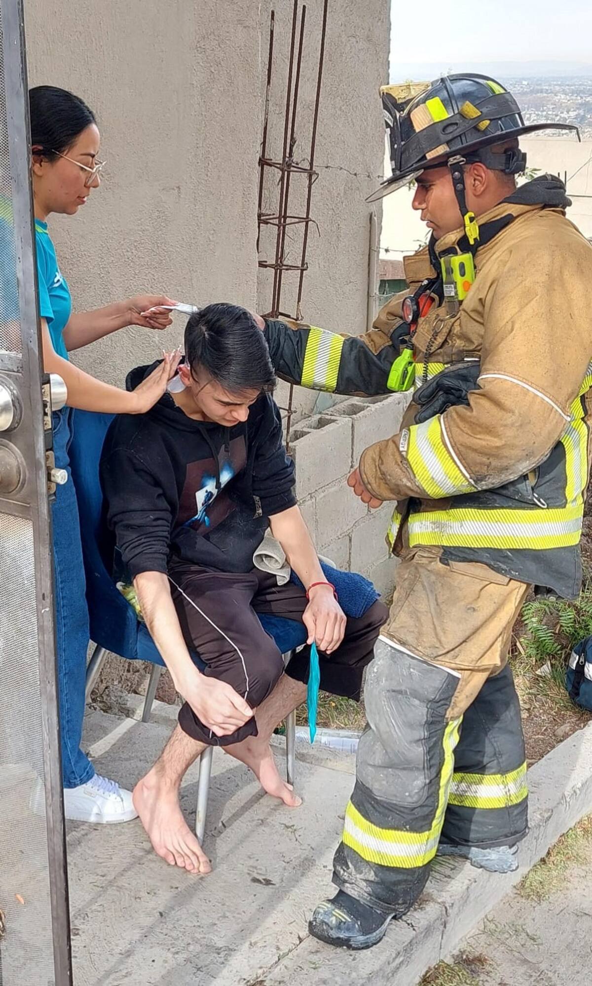 Erick Márquez, sobreviviente del incendio.