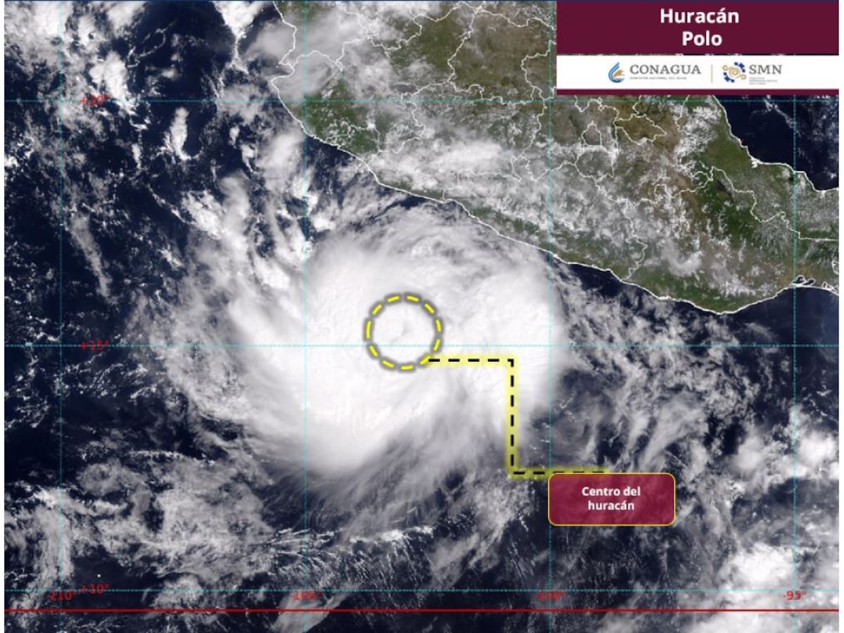 Huracán Polo alcanza categoría 1 frente a las costas de México y podría intensificarse rápidamente: estos son los estados que tendrán lluvias, oleaje elevado y riesgo de inundaciones