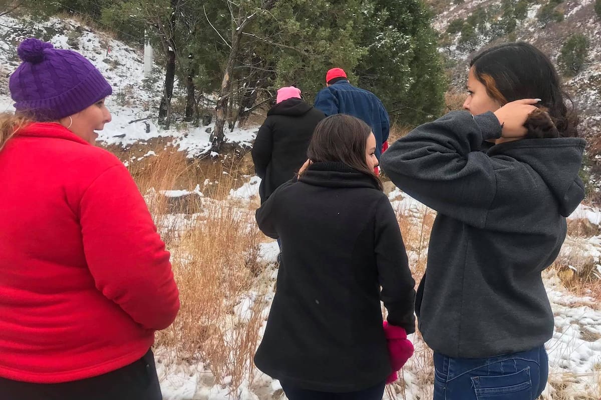 ¡Frío en Sonora! Tupida nevada cae sobre Nogales