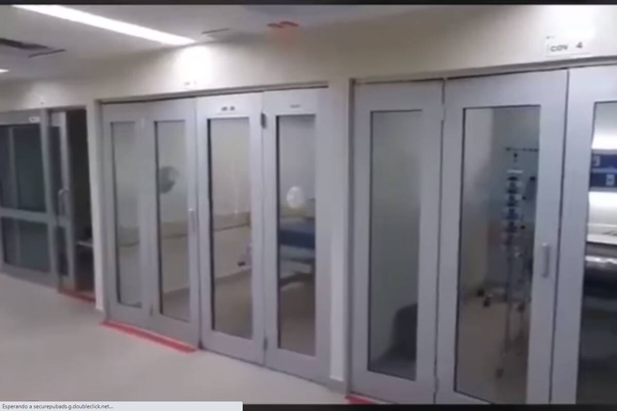 Muestran vacía la Unidad de Cuidados Intensivos Covid-19 en el Hospital General del Estado