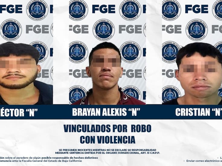 Tres asaltos, tres detenidos, todos en prisión preventiva