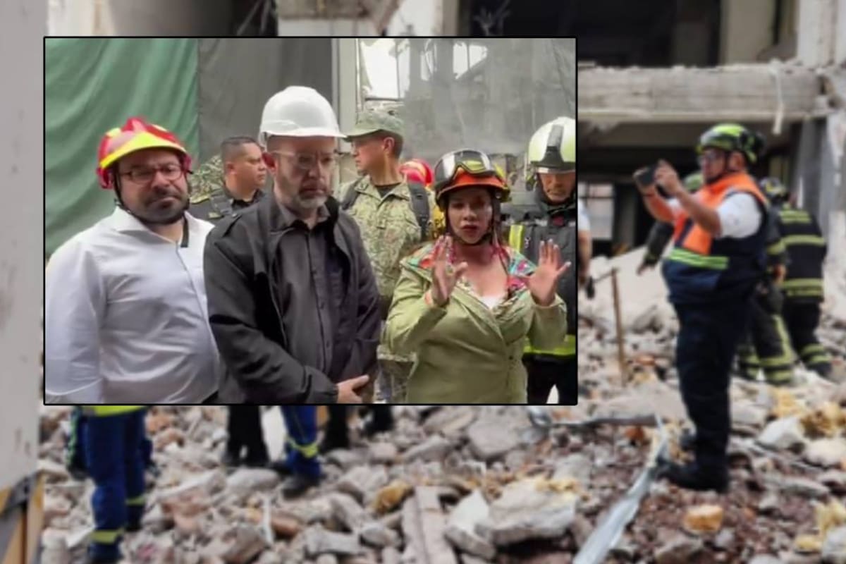 Cuatro personas quedaron atrapadas en edificio tras colapsar en CDMX; estaba en proceso de ser derrumbado y Clara Brugada aseguró que ya uno fue rescatado